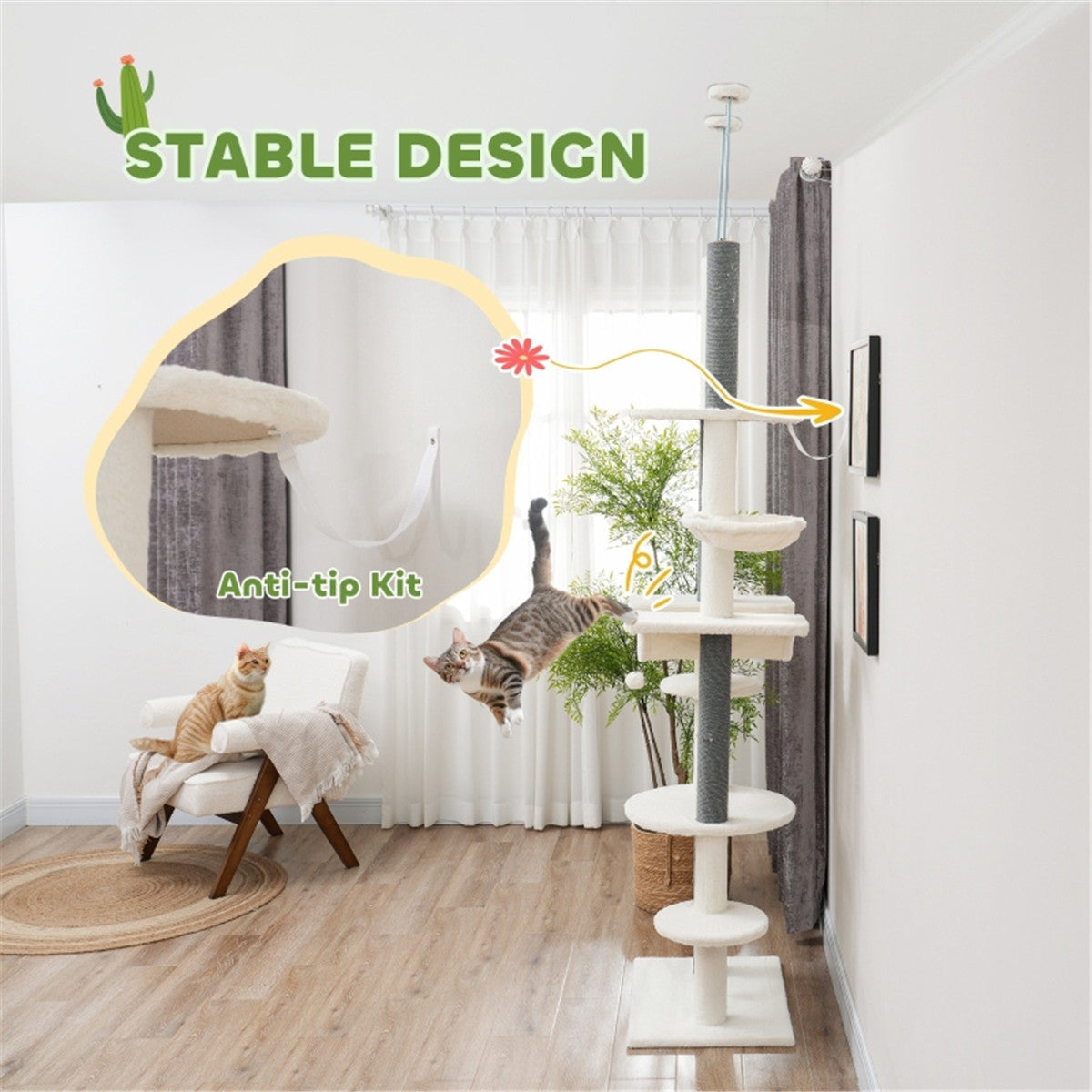 Cat House Woven Nest Frame Cat Climbing Rack Woven Rattan Furniture Tree Nest Cat Tree Kitten Scratching Posts