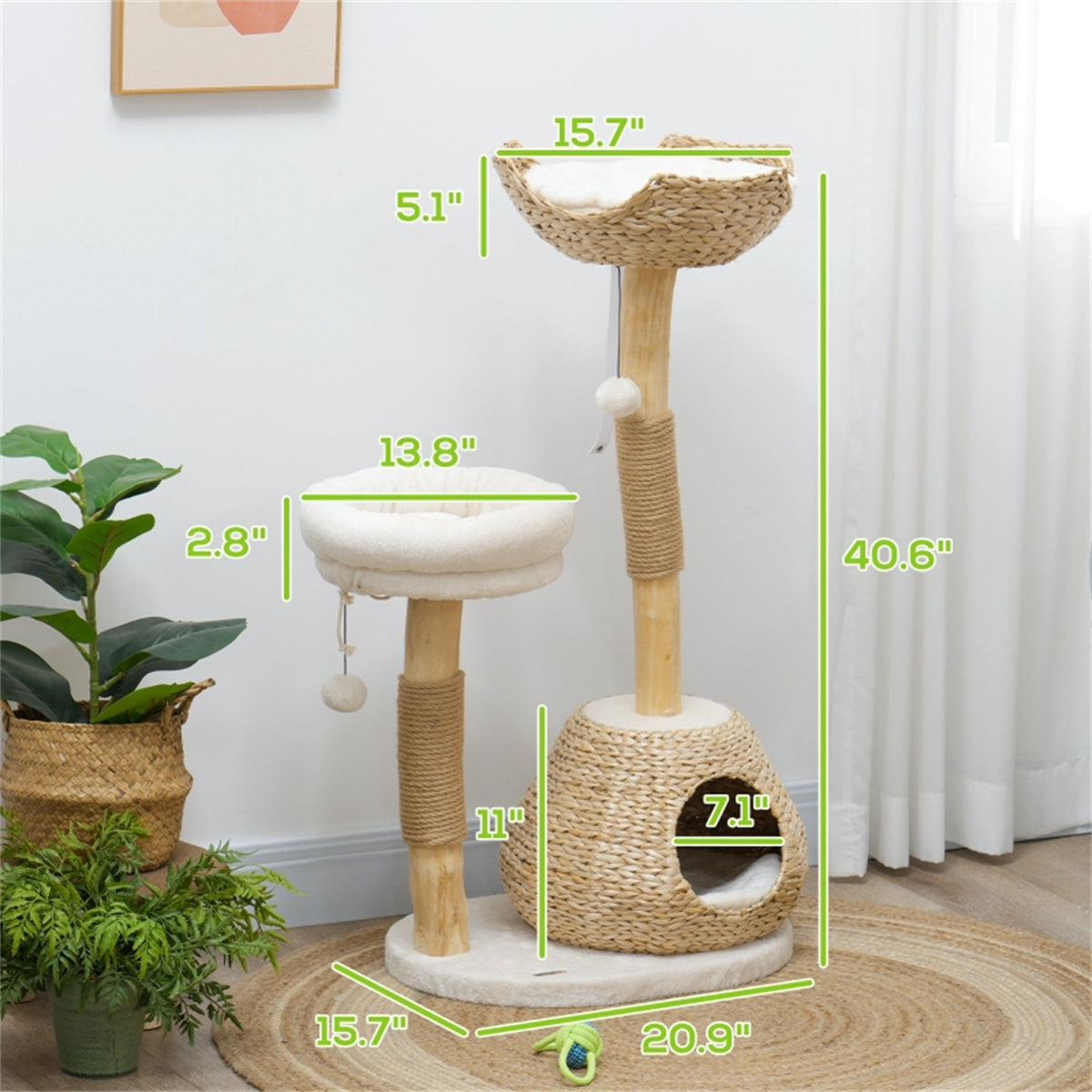 Cat Tree & Scratcher Durable & Comfortable Furniture for Feline Fun
