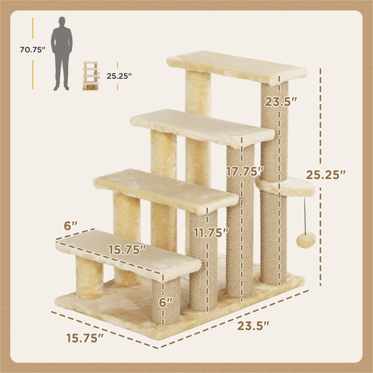 Premium Cat Tree & Scratcher Durable & Comfortable Furniture for Feline Fun