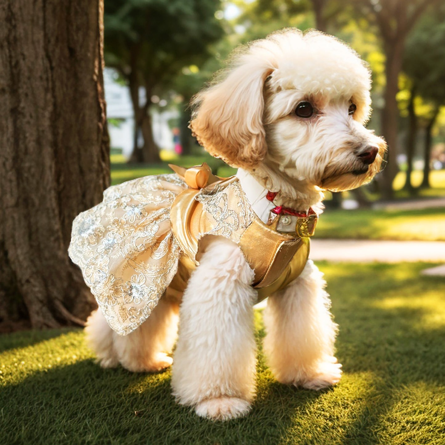 Champagne Luxury Dog Princess Dresses