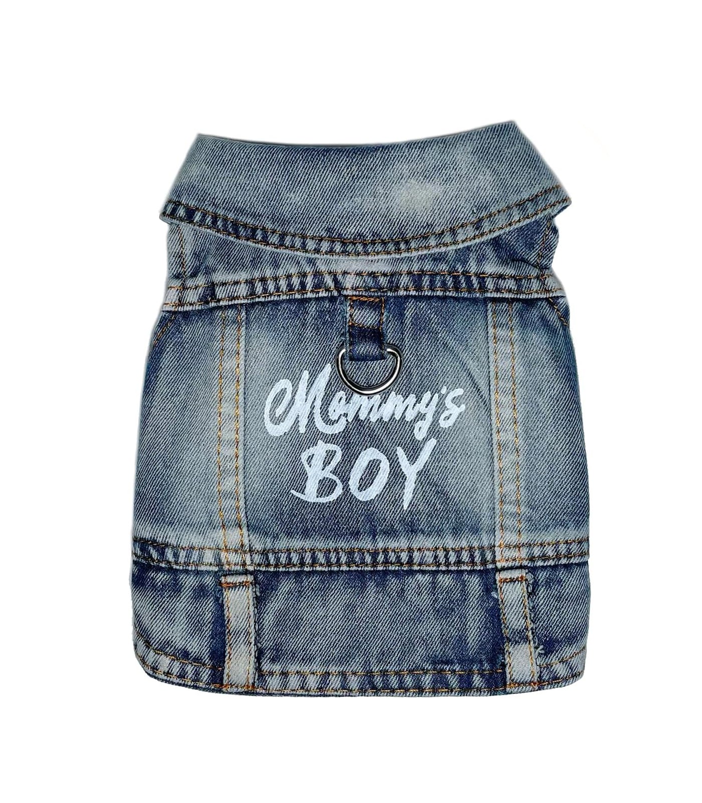 Mommy's Boy Dog Denim Jacket