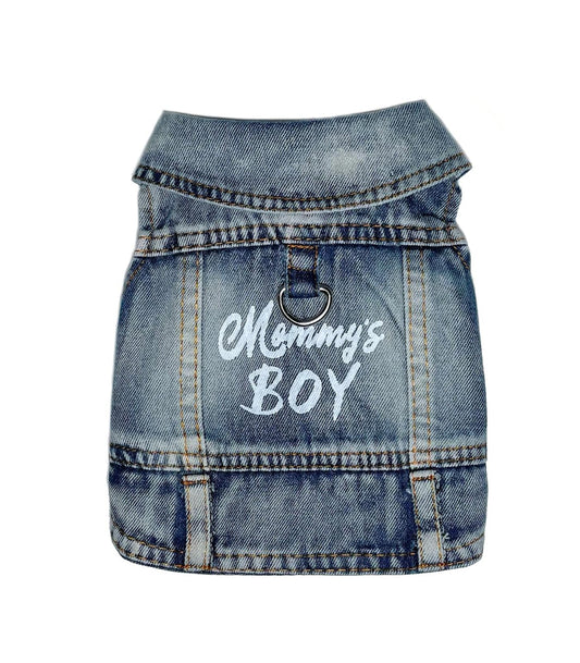 Mommy's Boy Dog Denim Jacket