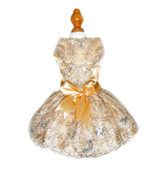 Champagne Luxury Dog Princess Dresses