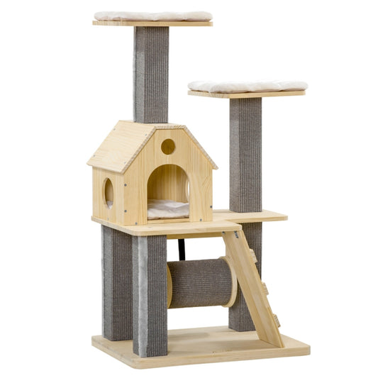 Newest Fashion Multi-levels Modern Stylish Cat Scratching Tree Condo Wood Cat House