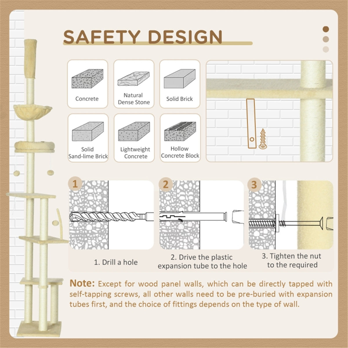 Luxury Grey Cats Tower Pet Bed Natural Scratching Post Scratcher Climbing Cat House Trees Furniture Large Cat Tree