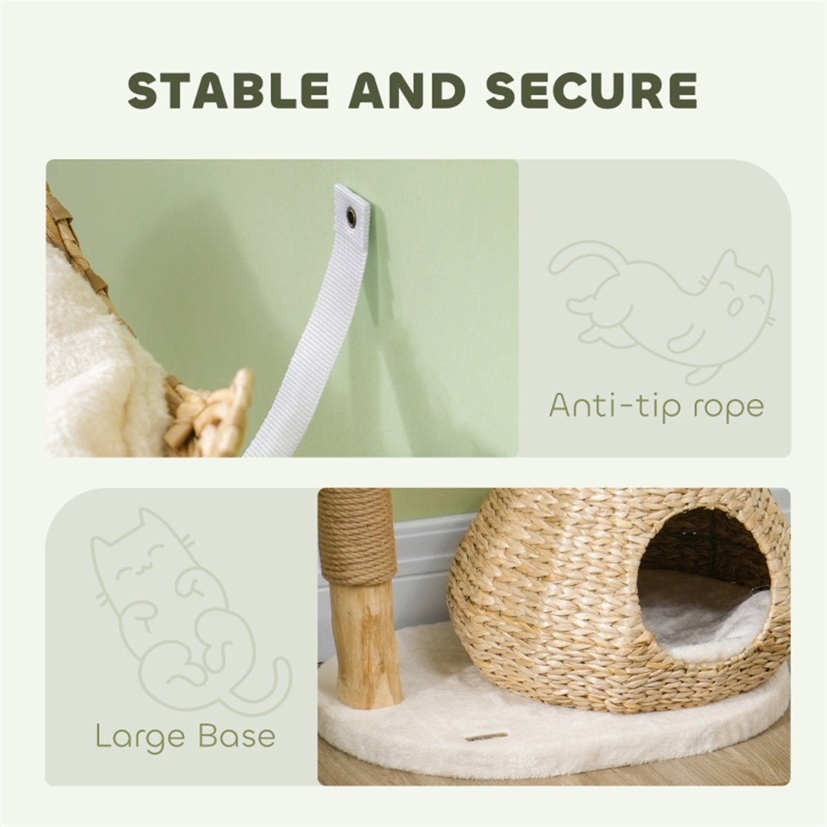 Cat Tree & Scratcher Durable & Comfortable Furniture for Feline Fun