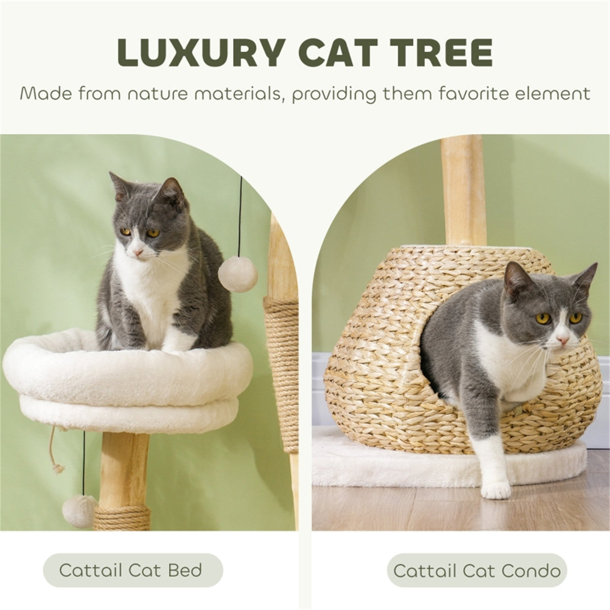 Cat Tree & Scratcher Durable & Comfortable Furniture for Feline Fun