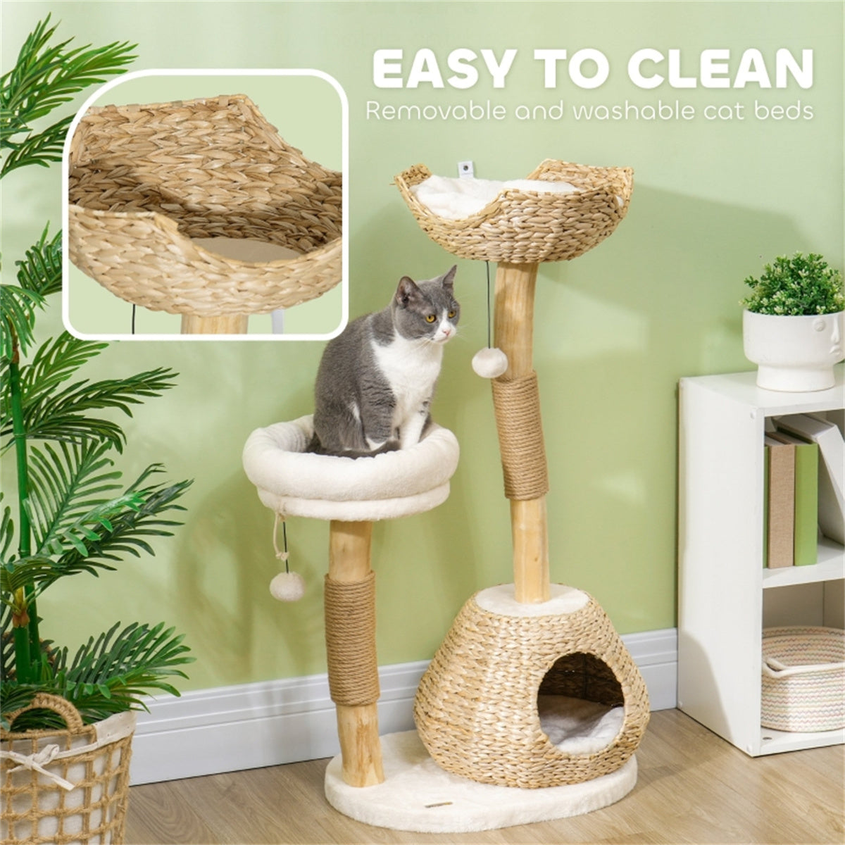 Cat Tree & Scratcher Durable & Comfortable Furniture for Feline Fun
