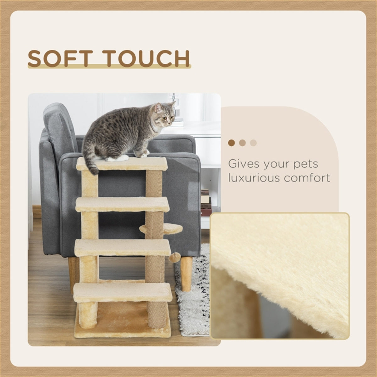 Premium Cat Tree & Scratcher Durable & Comfortable Furniture for Feline Fun