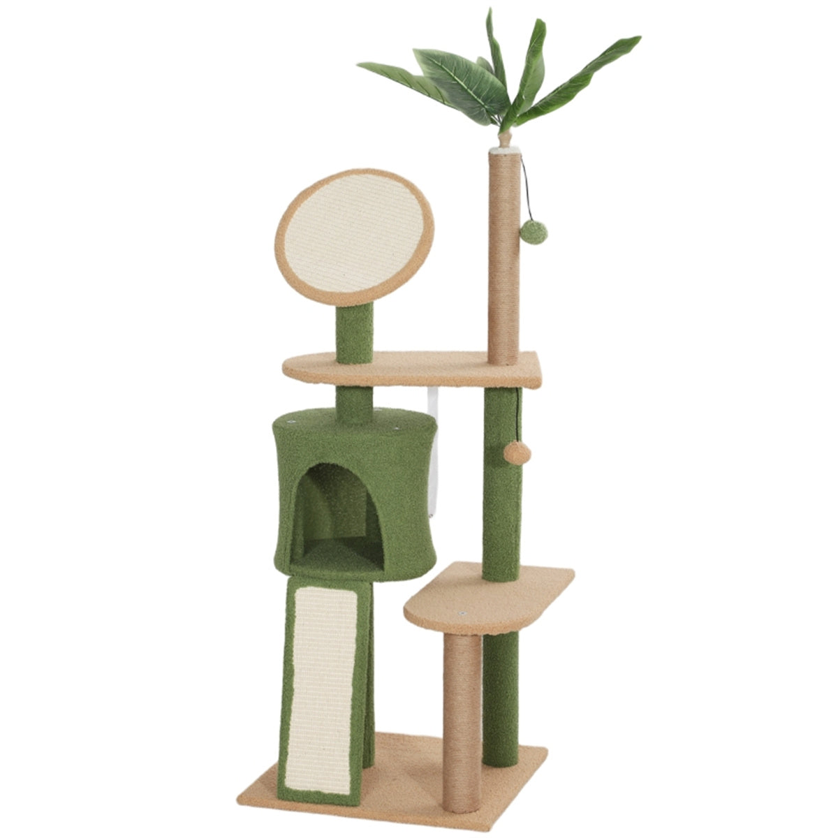 Luxury High Quality Modern Large Green Mop Lint Cactus Cat Tree Tower Scratcher Creative Cat Tree House