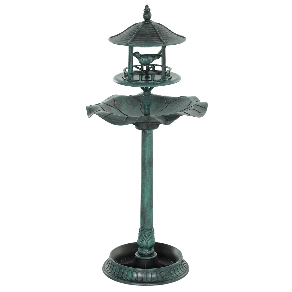 Meatal Bird Bath Fountain for Outdoors Gardens Patio Yard Deck for Canary Pigeon Parrot Quail Budgie Parakeet