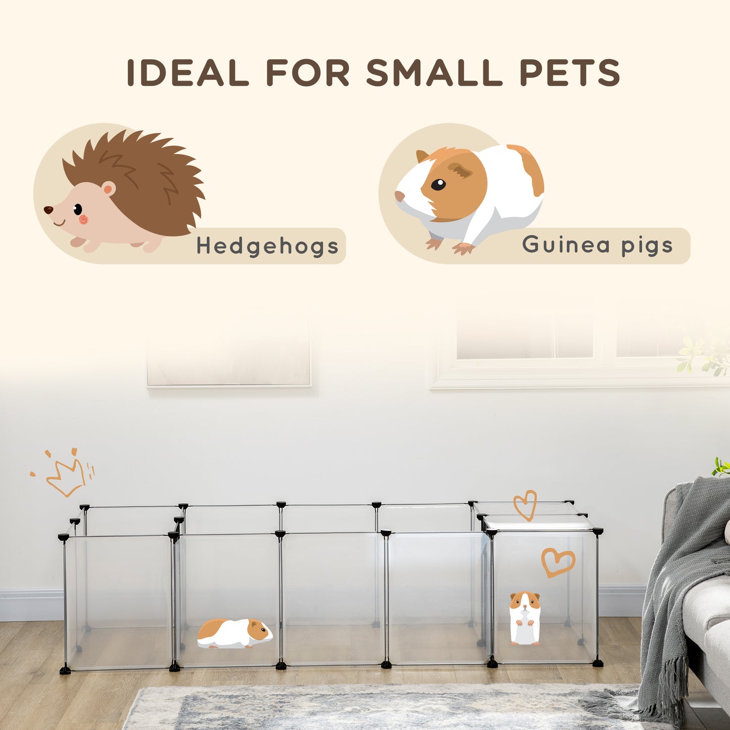 Pet Playpen DIY for Rabbit Chinchilla Hedgehog Guinea Pig ( Amazon Shipping)（Prohibited by WalMart）