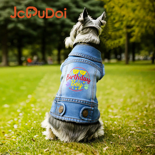 Birthday Boy Dog Denim Jacket