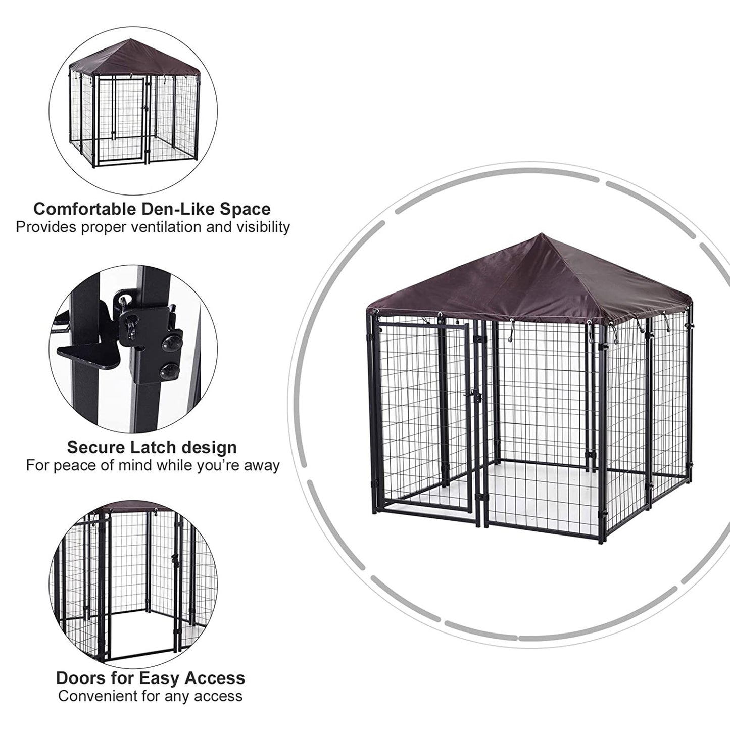 Dog Kennel, Welded Wire Heavy Duty Dog Run, Dog Kennel Outside